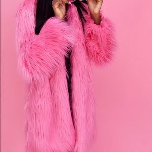 Pink Fur Coat